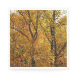 Branches of Yellow Leaves Bright Autumn Colorful Napkins