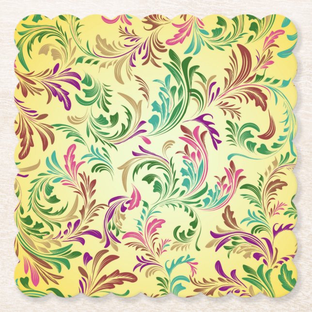 Branches Pattern Design-78466 Paper Coaster (Front)