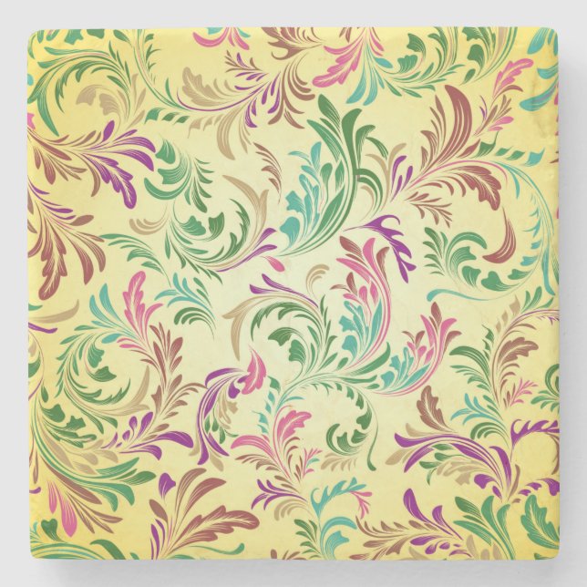 Branches Pattern Design-78466 Stone Coaster (Front)