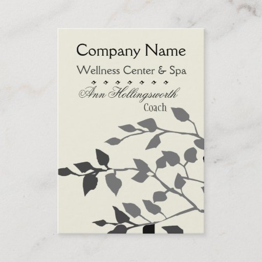 Customizable Branches Wellness Center &amp; Spa Business Card Templates
