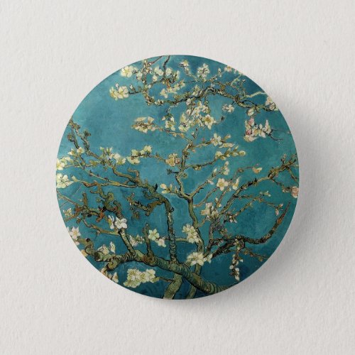Branches with Almond Blossom by Vincent Van Gogh Pinback Button