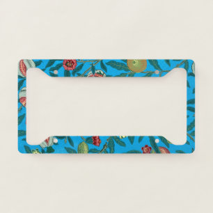 Branches with pomegranates by William Morris License Plate Frame