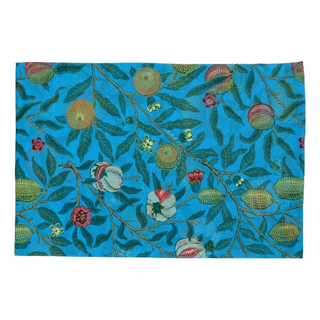 Branches with pomegranates by William Morris  Pillow Case (Back)