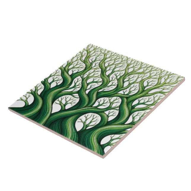 Branching Canopy Ceramic Tile (Side)