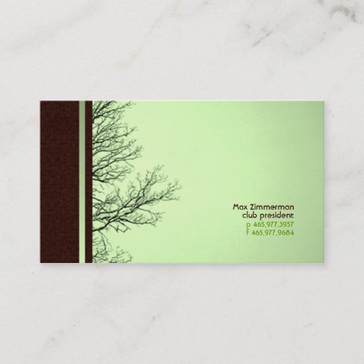 Customizable Branching Out Green Business Cards