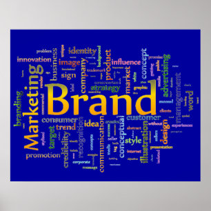 Brand and Marketing Related Text Blue Poster