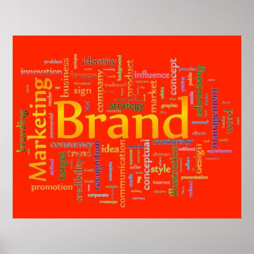 Brand and Marketing  Related Text Orange Poster
