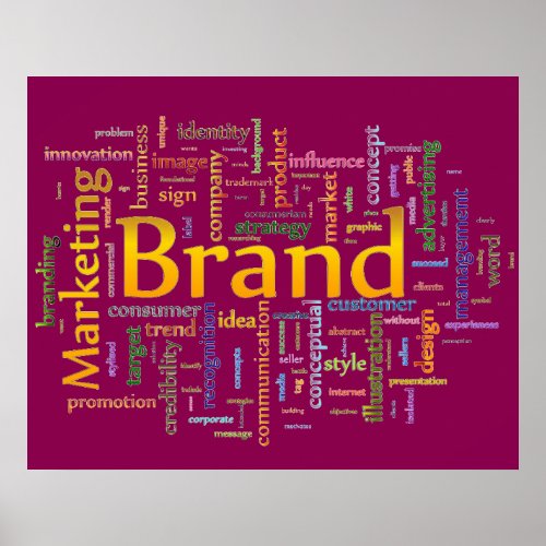 Brand and Marketing  Related Text Purple Poster