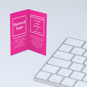 Brand and Product on Pink Folded Business Card