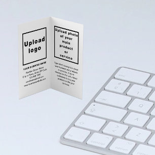 Brand and Product on White Folded Business Card