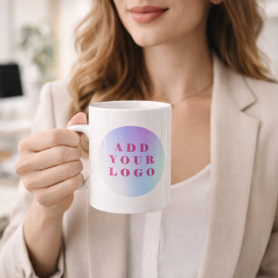 Brand color business logo coffee mug