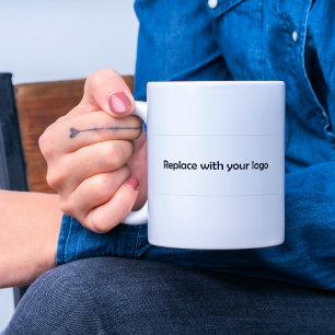 Brand color business logo rectangular coffee mug