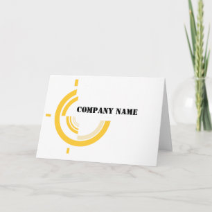 Brand  Company Name Logo Promotional Business Letterpress Thank You Card