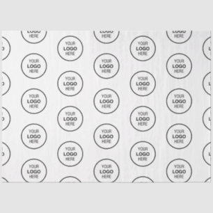 Brand Logo Name Pattern Modern Elegant Tissue Paper