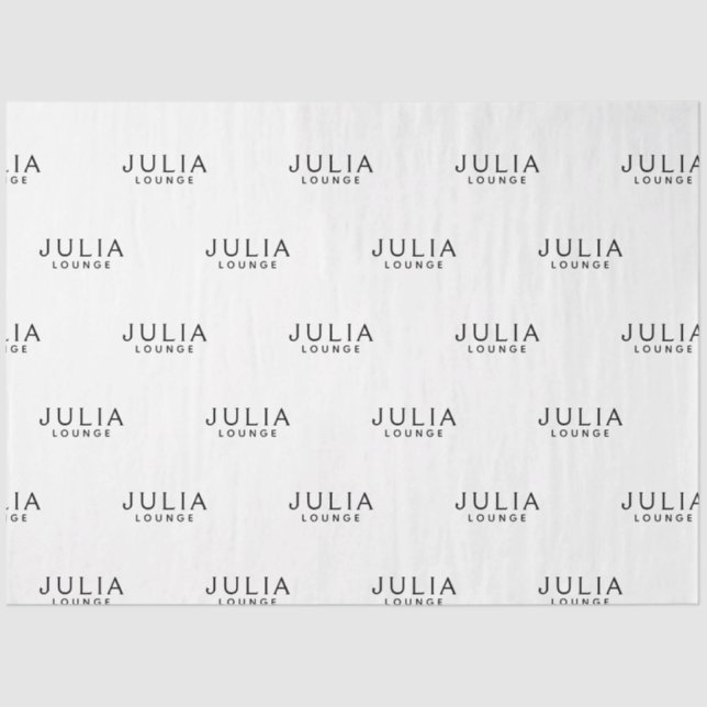 Brand Logo Name Pattern Modern Elegant Tissue Paper (Front)