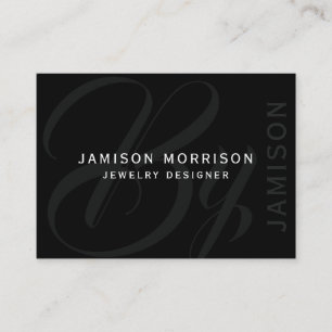 Brand Name Black White Business Professional Art Business Card