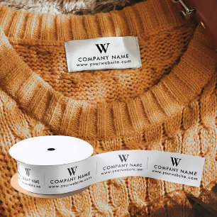 Brand Name Text Labels Clothing Tags Handmade Item Satin Ribbon