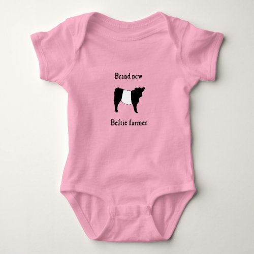 Brand New Beltie Farmer Baby Gift Belted Galloways Baby Bodysuit