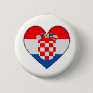BRAND NEW!! - CROATIA HEART PIN BACK BADGE