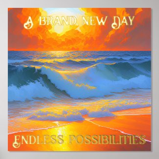Brand New Day Endless Possibilities Dawn Seascape