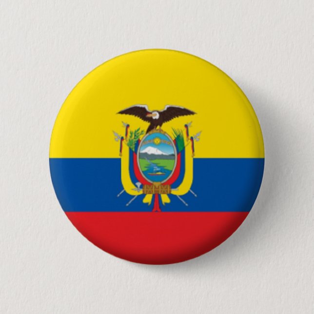 BRAND NEW!! - ECUADOR PIN BACK BADGE (Front)