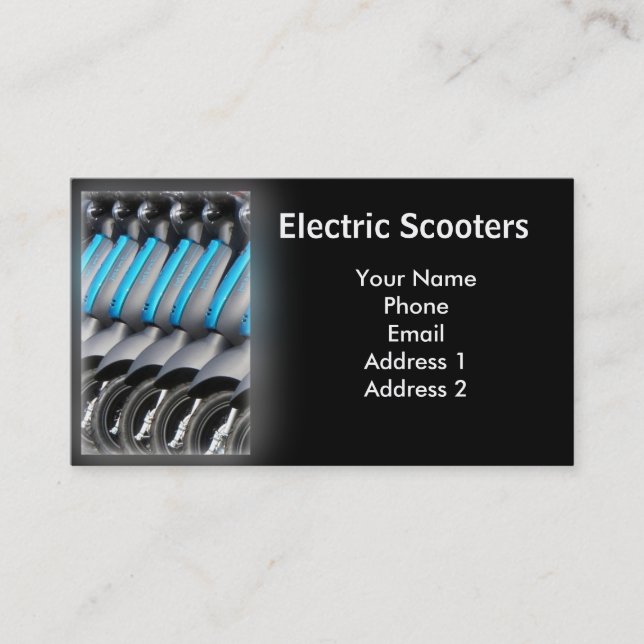 Brand New Environment Friendly Electric Scooters Business Card (Front)