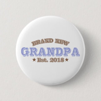 Brand New Grandpa Est. 2018 (Purple) Button