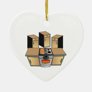 Brand New Kitchen Remodel Home Improvement Project Ceramic Ornament