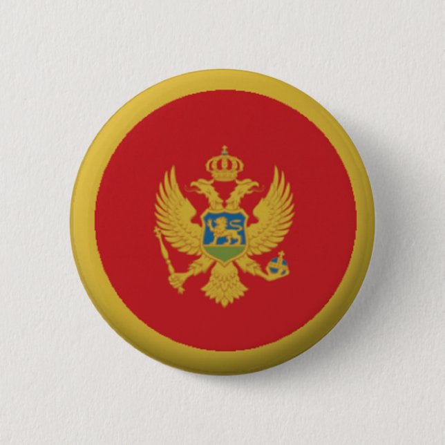 BRAND NEW!! - MONTENEGRO PIN BACK BADGE (Front)