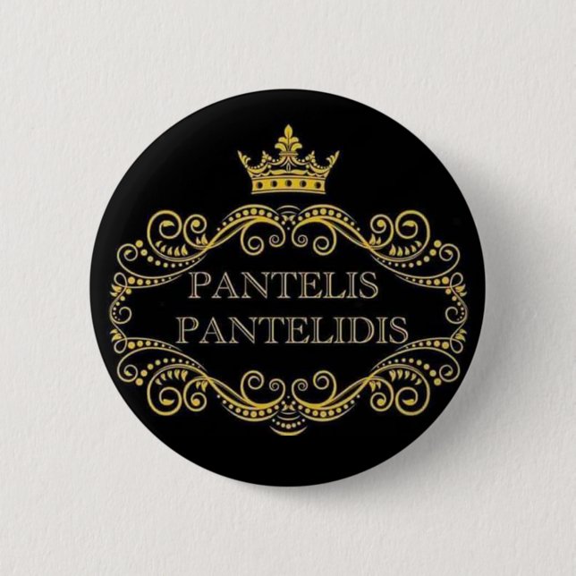 BRAND NEW!! - PANTELIS PANTELIDIS PIN-BACK BADGE BUTTON (Front)
