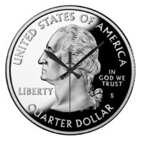 Brand New Quarter Dollar Large Clock