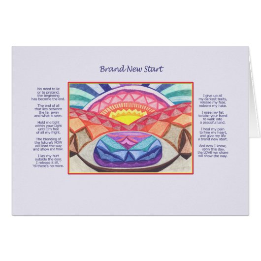 Brand New Start Card (Front Horizontal)