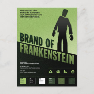 Brand of Frankenstein - Vintage horror poster Postcard