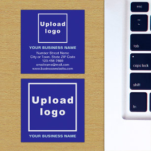 Brand on Blue Square Business Card