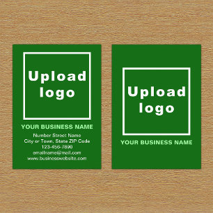 Brand on Green Portrait Business Card