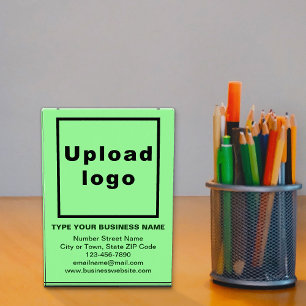 Brand on Light Green Portrait Acrylic Block