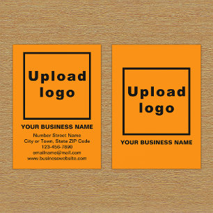 Brand on Orange Portrait Business Card