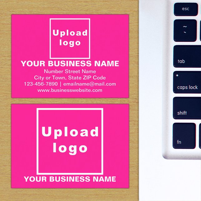 Brand on Pink Business Card (The front and back of the pink business card with your brand)