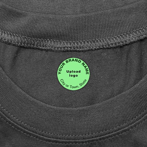 Brand on Small Light Green Circle Clothing Label