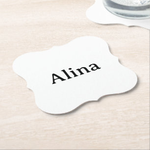 Brand Promotion 4" x 4" Bracket Paper Coaster