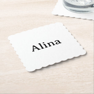 Brand Promotion 4" x 4" Scalloped Paper Coaster