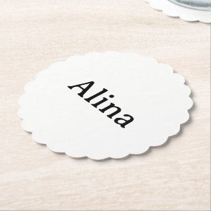 Brand Promotion 4" x 4" Scalloped Round Paper Coaster