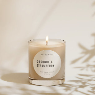 Brand & Scent White Minimalist Candle Label