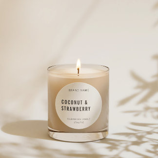 Brand & Scent White Minimalist Candle Label
