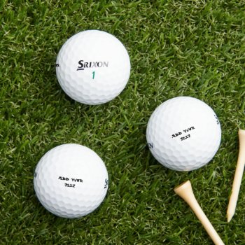 Brand: Srixon Soft Feel  For Crisp And Clean Conta Golf Balls by CREATIVESPORTS at Zazzle