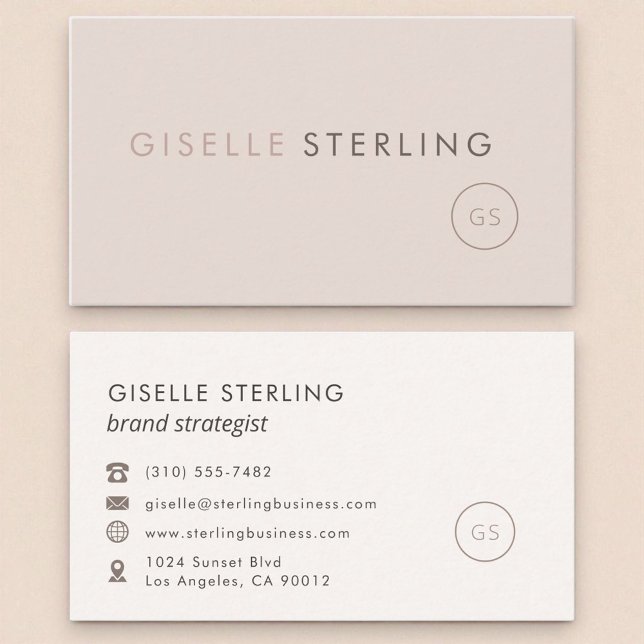 Brand Strategist Blush Pink Minimalist Luxury  Business Card (Creator Uploaded)