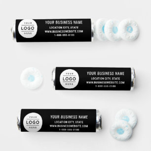 Branded Black Business Logo Promo Breath Savers® Mints