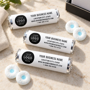 Branded Black Logo White Business Breath Savers® Mints