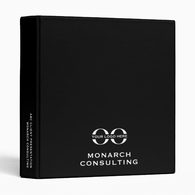 Branded Business Binder with Customizable Logo (Front/Spine)