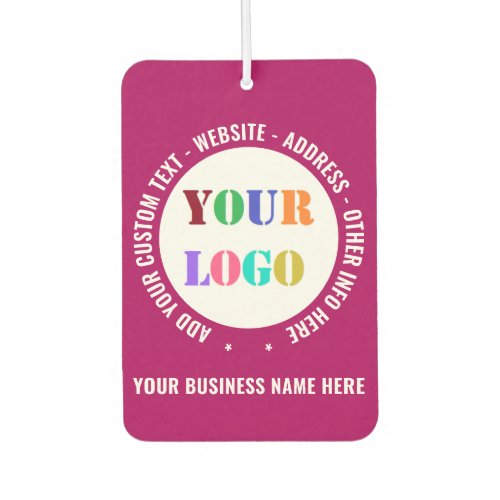 Branded Business Logo and Text Car Air Fresheners